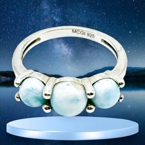 NWOT Genuine Larimar ring size 6
